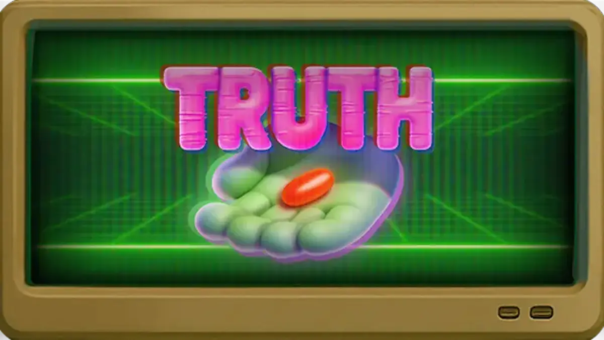 Preach TV slot machine interface na may retro 90s TV studio theme